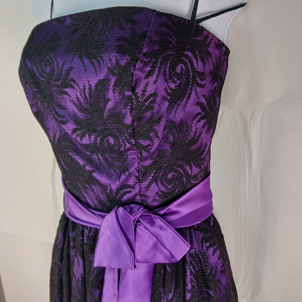 VTG Loralie Original 80s‎ Lace Gown Dress Size 6 Witchy Gothic Cosplay Vampiress - Picture 3 of 12